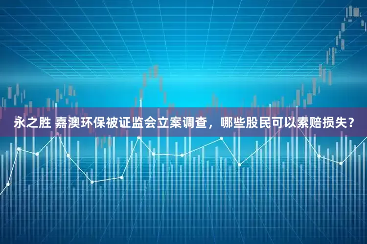 永之胜 嘉澳环保被证监会立案调查，哪些股民可以索赔损失？