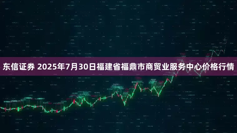 东信证券 2025年7月30日福建省福鼎市商贸业服务中心价格行情